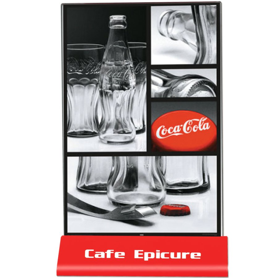 Pyramid Menu korth&aring;llare vertikal - A5 - 14,8x21 cm - r&ouml;d