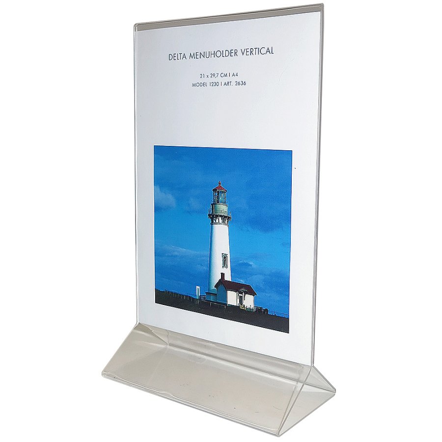 Delta Menu korth&aring;llare vertikal - A4 - 21x29,7 cm