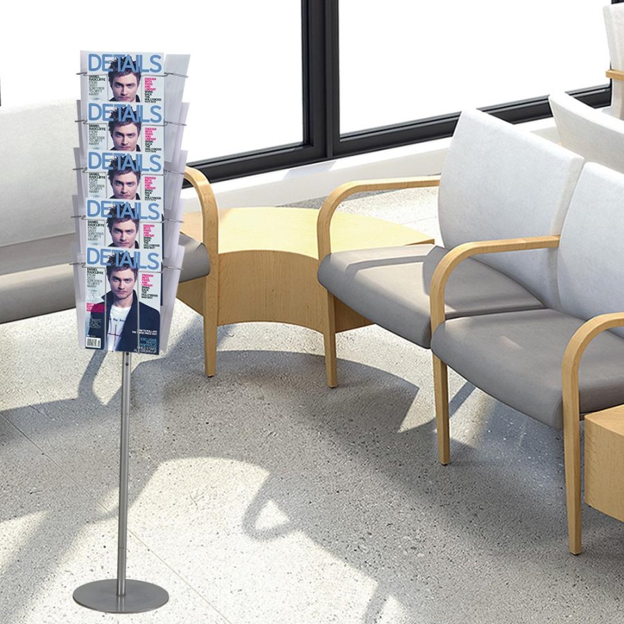 Broschyrstativ i tr&aring;d - 15xA4 - 21x29,7 cm