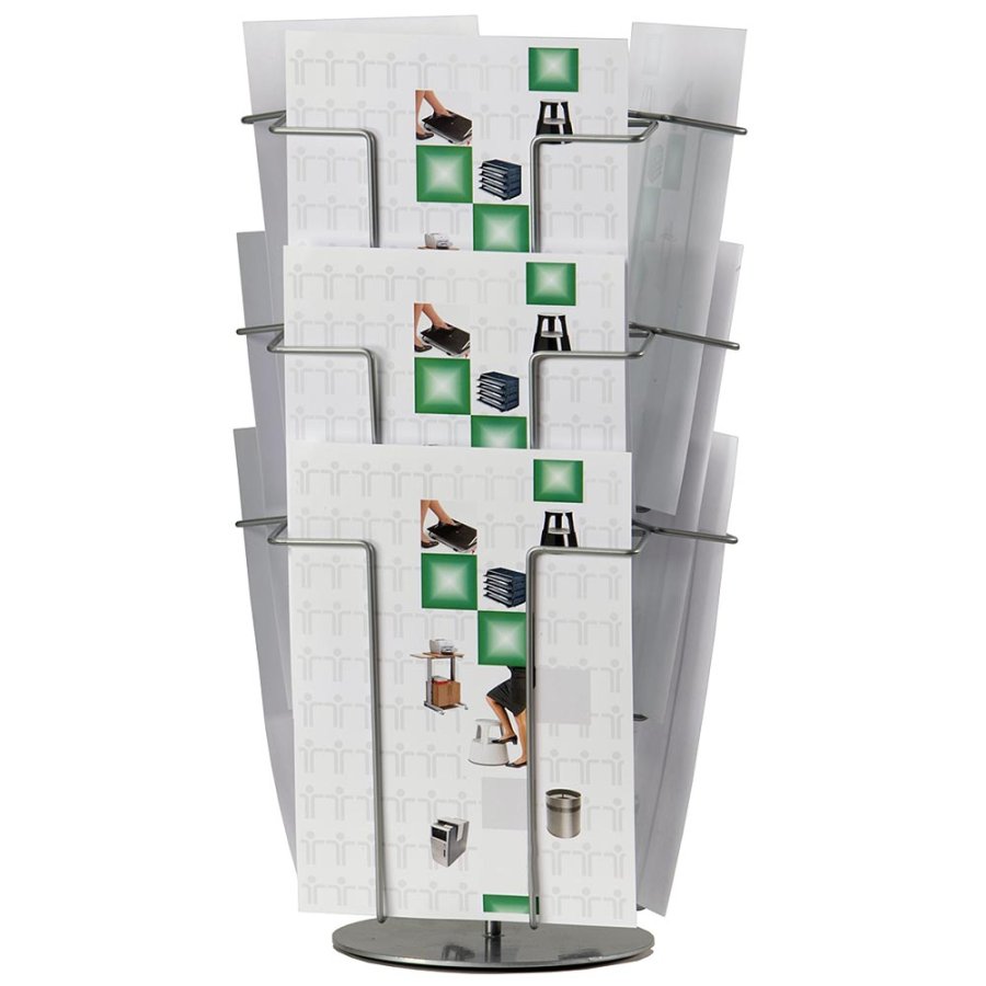 Broschyrkarusell f&ouml;r bord - 9xA4 - 21x29,7 cm