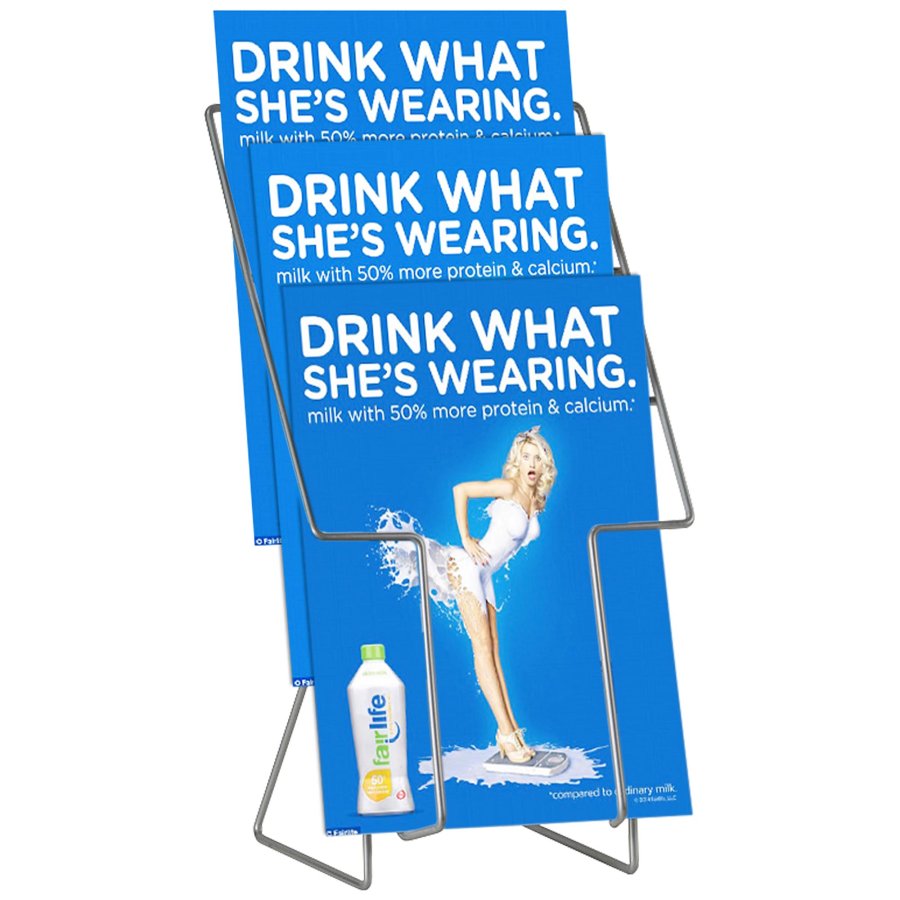 Snabbbroschyrstativ i tr&aring;d - 3xA4 - 21x29,7 cm