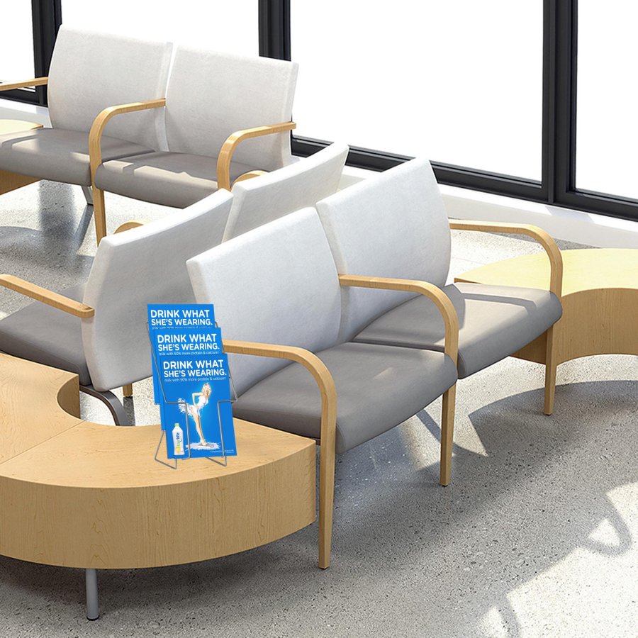 Snabbbroschyrstativ i tr&aring;d - 3xA4 - 21x29,7 cm