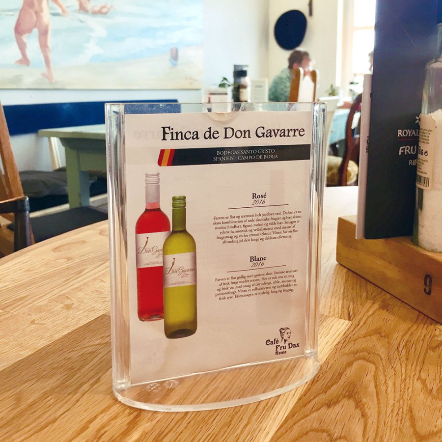 Oval Menykorth&aring;llare vertikal - A6 - 10,5x14,8 cm