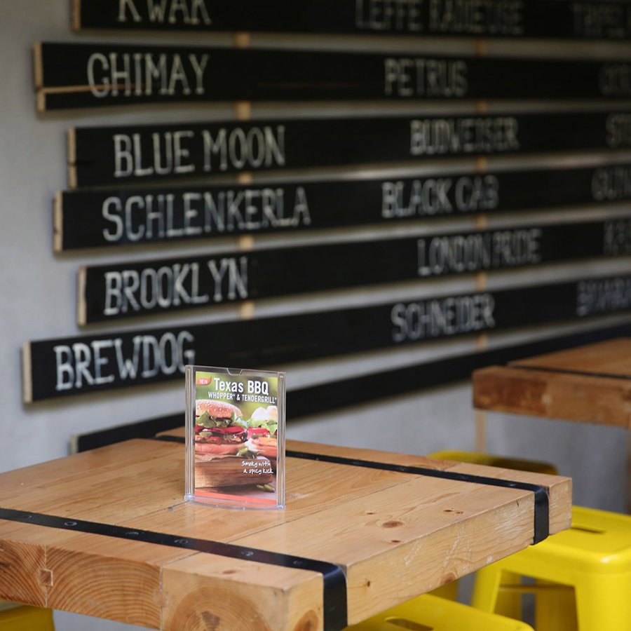 Oval Menykorth&aring;llare vertikal - A4 - 21x29,7 cm