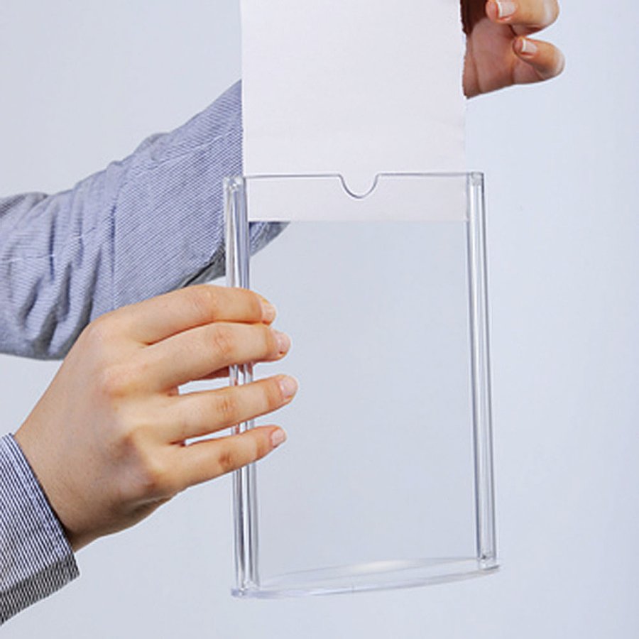 Oval Menykorth&aring;llare vertikal - A4 - 21x29,7 cm