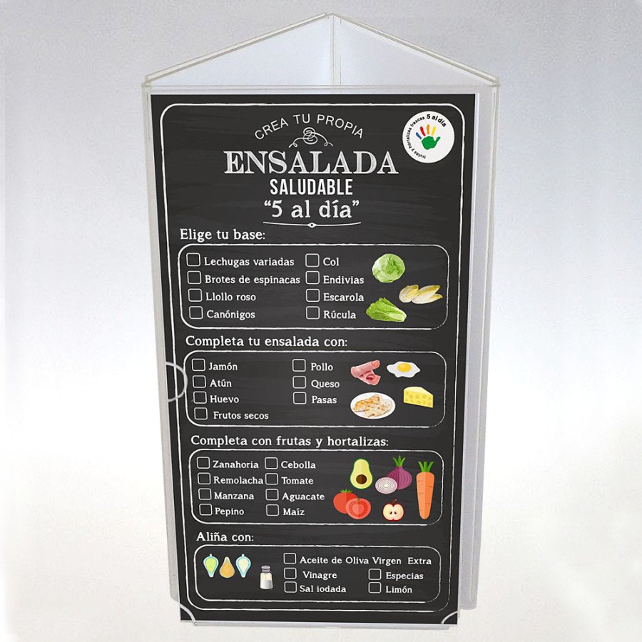 Menuh&aring;llare trekant vertikal - 3xM65 Flyer - 9,9x21 cm