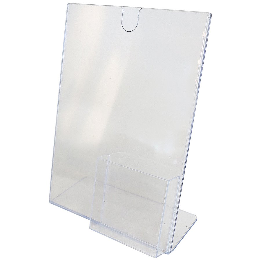 L-Meny korth&aring;llare A4 vertikal m/h&aring;llare f&ouml;r M65 broschyrer