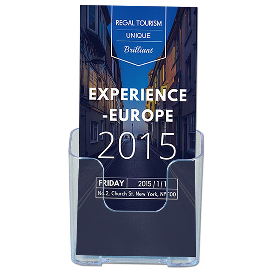 Bords- och v&auml;ggdispenser, broschyrh&aring;llare i akryl, M65/A6