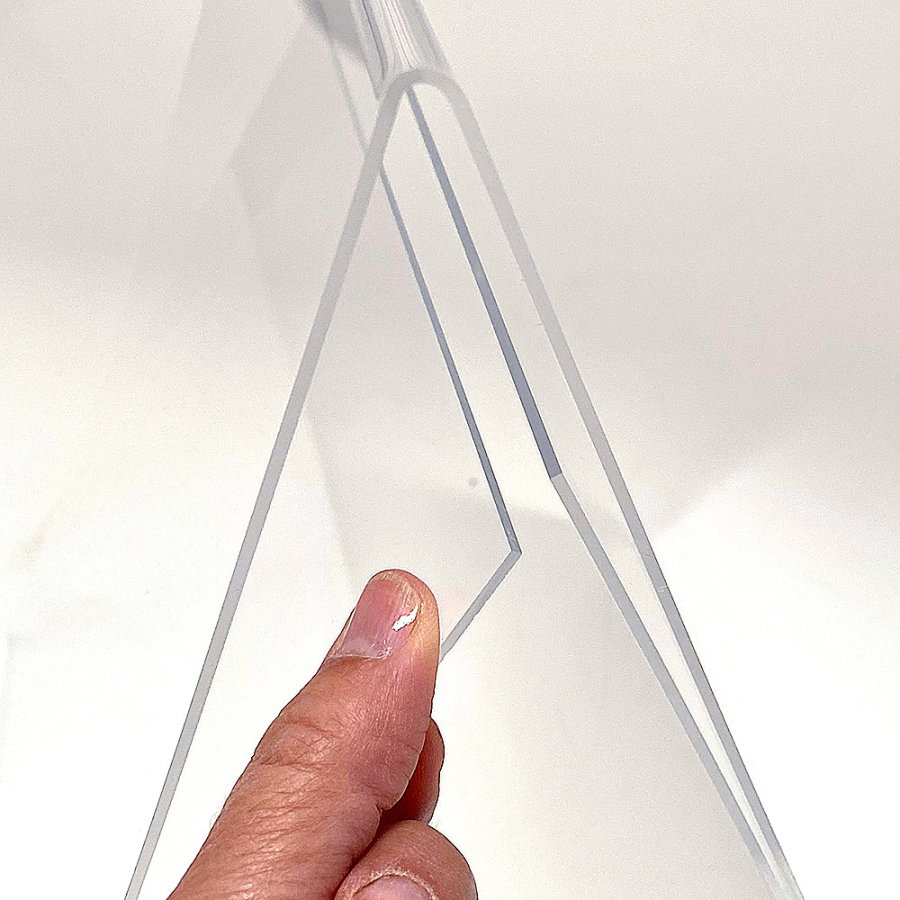 A-menyh&aring;llare, vertikal A4 akryldisplay, dubbelsidig