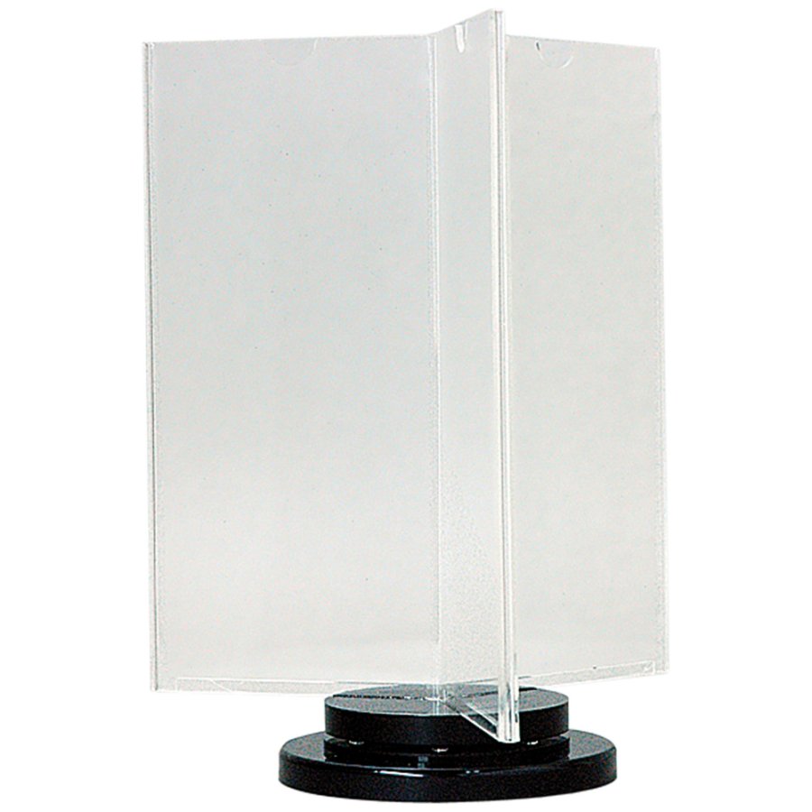 Spin Menuh&aring;llare vertikal - 6xM65 Flyer - 9,9x21 cm - svart