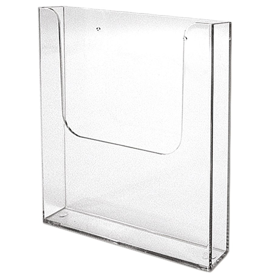 Akryl Broschyrh&aring;llare f&ouml;r v&auml;gg - vertikal - A4 - 21x29,7 cm