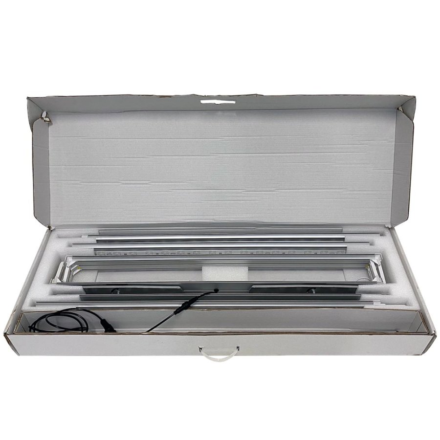 LED -Tex Light stand display dubbelsidig 100 x 200 cm