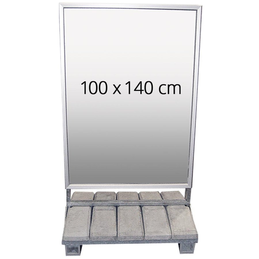 Heavy Outdoor Sign Betongst&auml;ll - 100x140 cm - silver