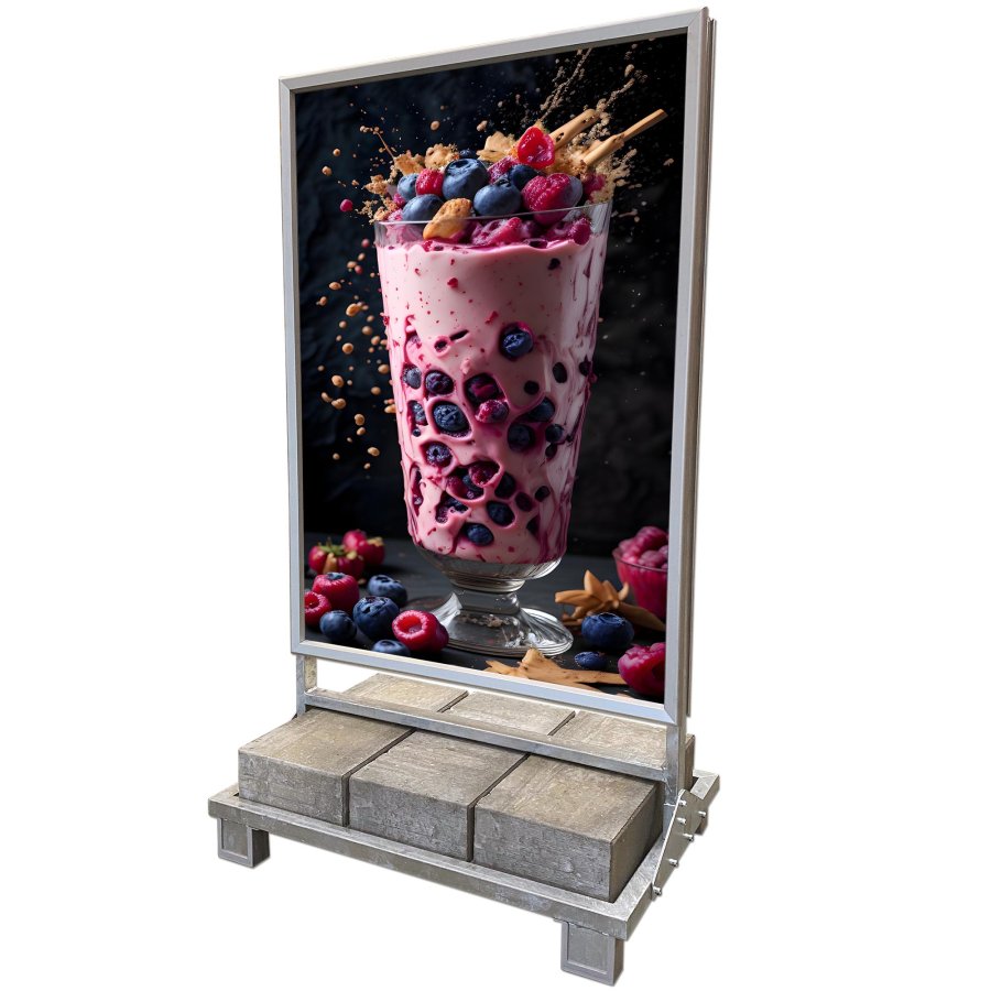 Heavy Outdoor Gatupratare Betong, aluminium/gr&aring;