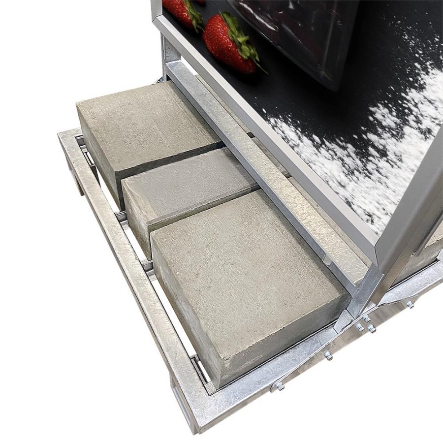 Heavy Outdoor Sign Betongstativ, alu/gr&aring;, A0