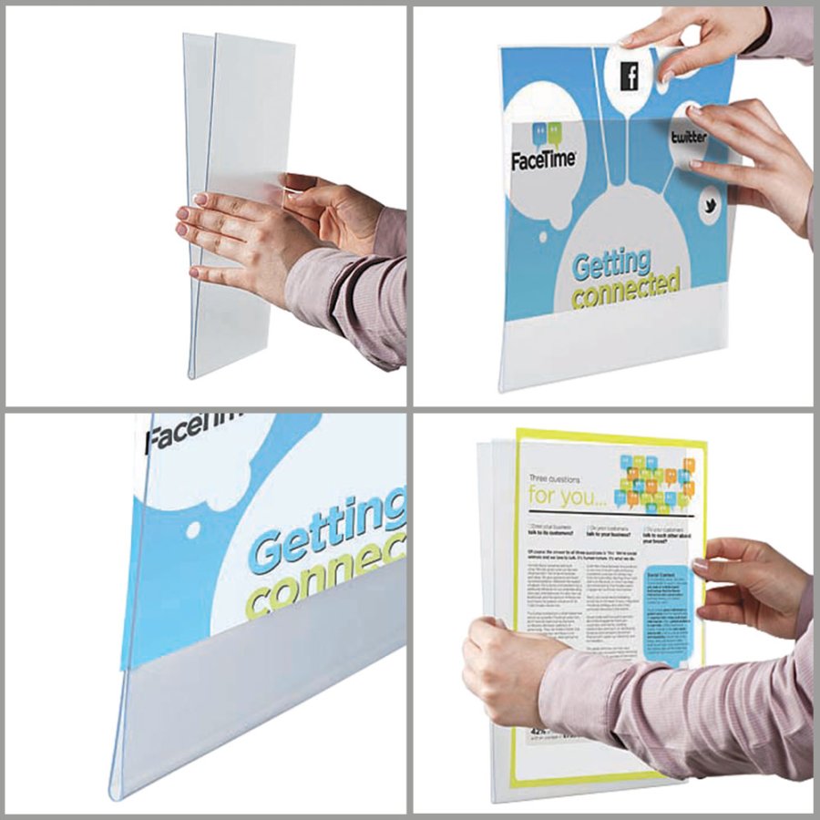 F&ouml;nster U-ficka dubbelsidig vertikal - A4