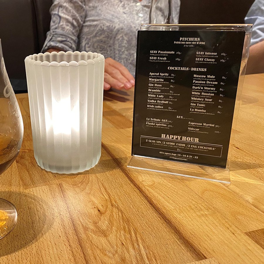 T - Menykorth&aring;llare vertikal - A5 - 14,8x21 cm