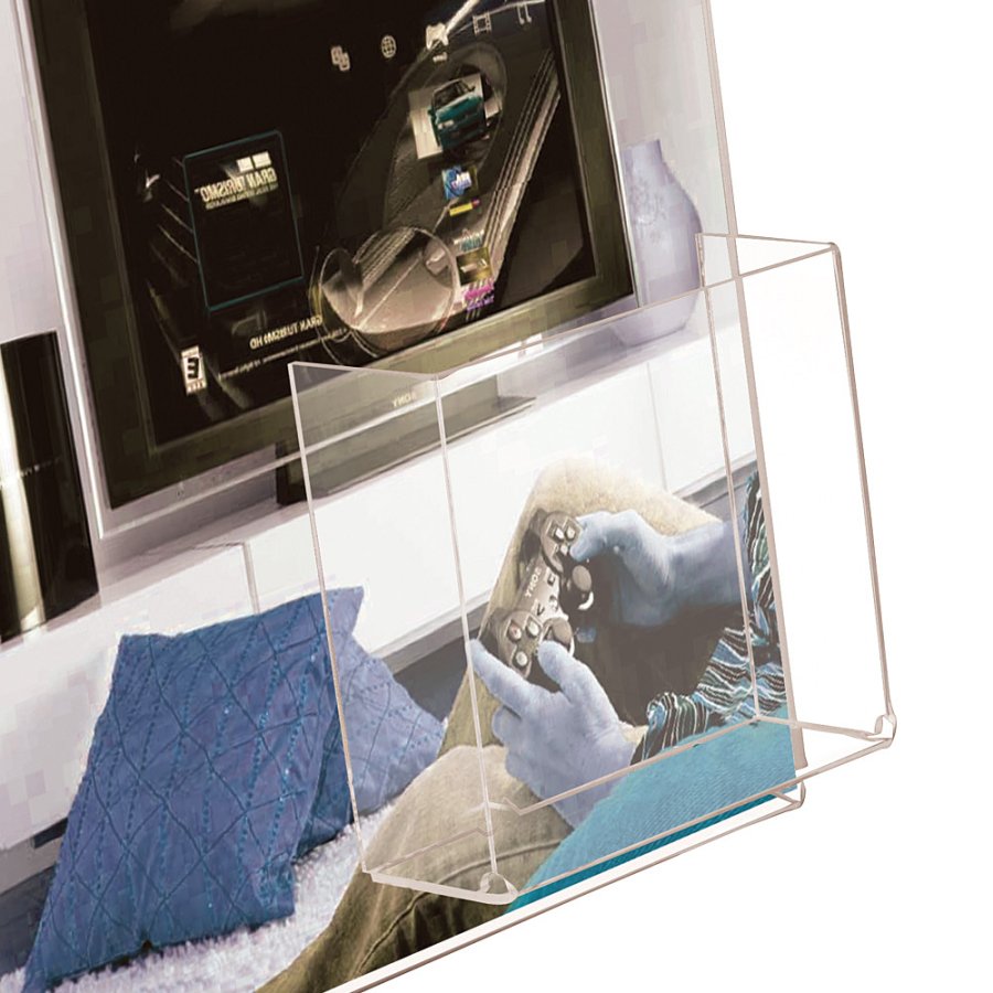 L - Menykorth&aring;llare A4 med h&aring;llare f&ouml;r visitkort horisontellt