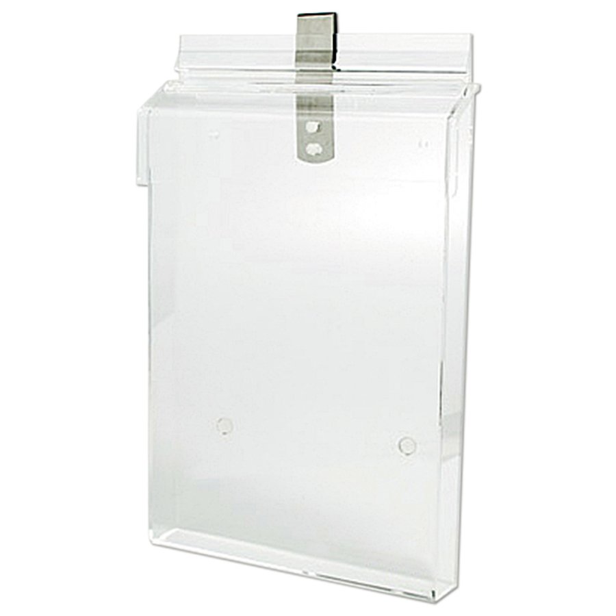 Beslag f&ouml;r utomhusbroschyrer och visitkortsh&aring;llare i akryl