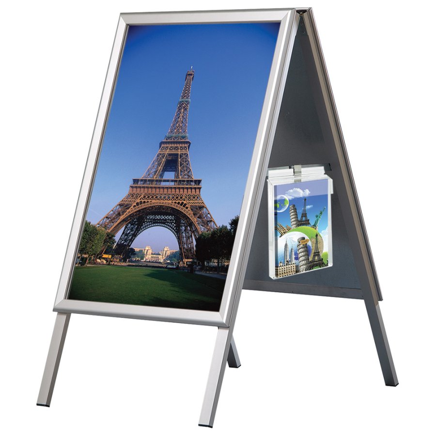 Beslag f&ouml;r utomhusbroschyrer och visitkortsh&aring;llare i akryl