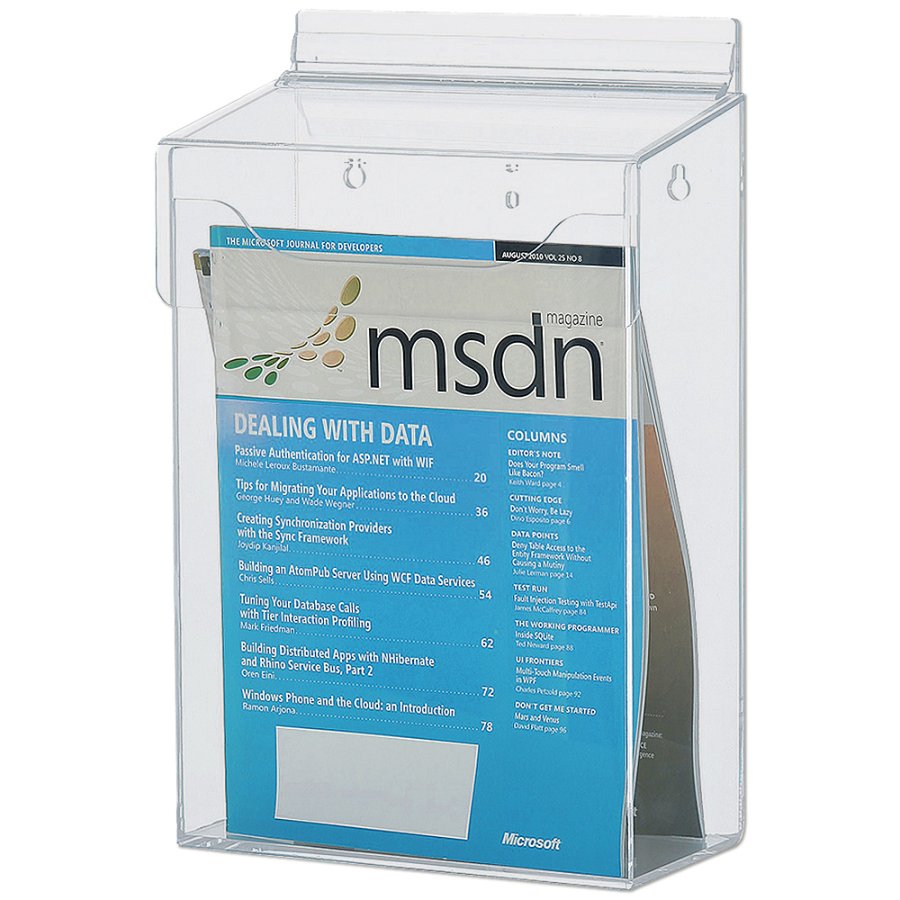 Broschyrh&aring;llare, vertikal, A4 djup