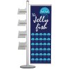 Bannerst&auml;ll, MultiStand, ensidig, 4 A4-hyllor, baner, 50 cm #1
