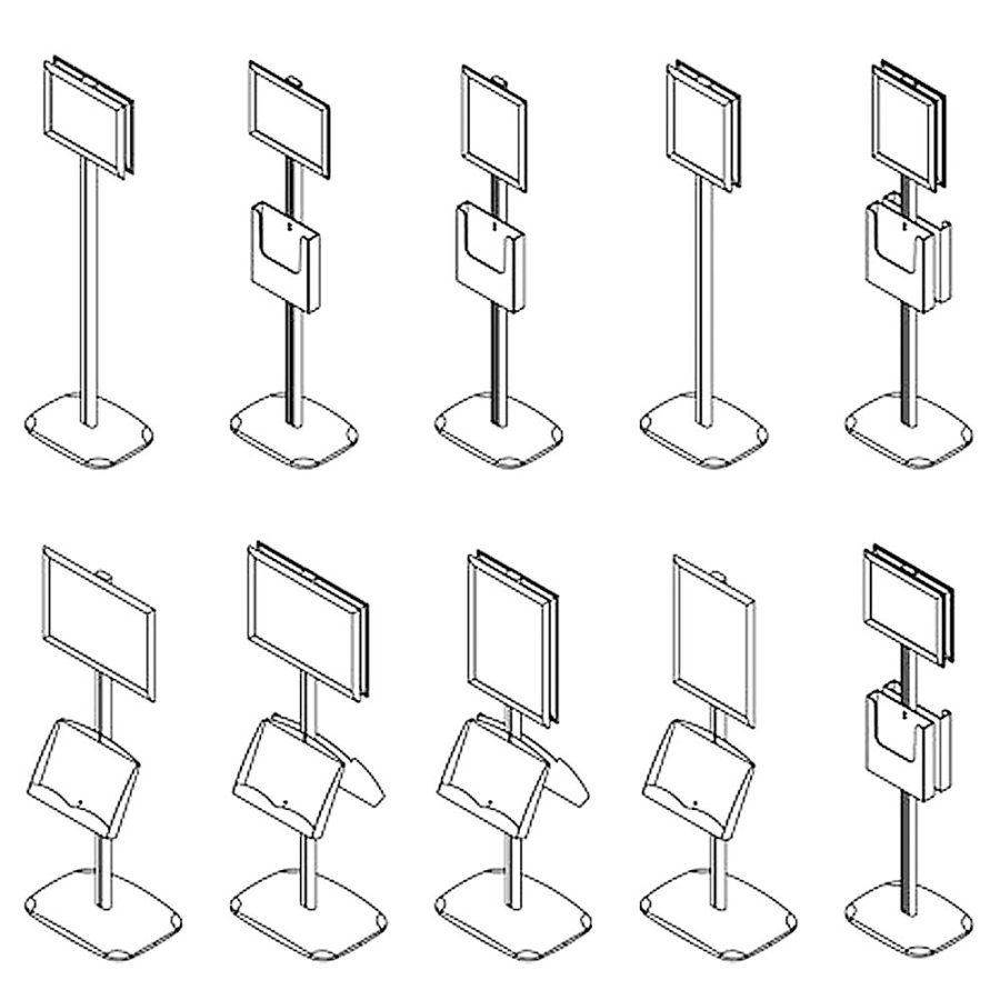 Mini Multi stativ 2-kanals - 150cm St&aring;ng + Base