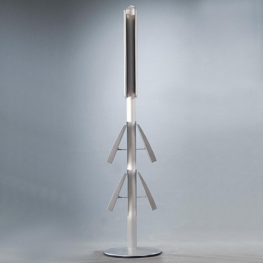 Multi Stand 4 - Dubbelsidig med 2 st&aring;lhyllor 25mm 2 x 50x70cm