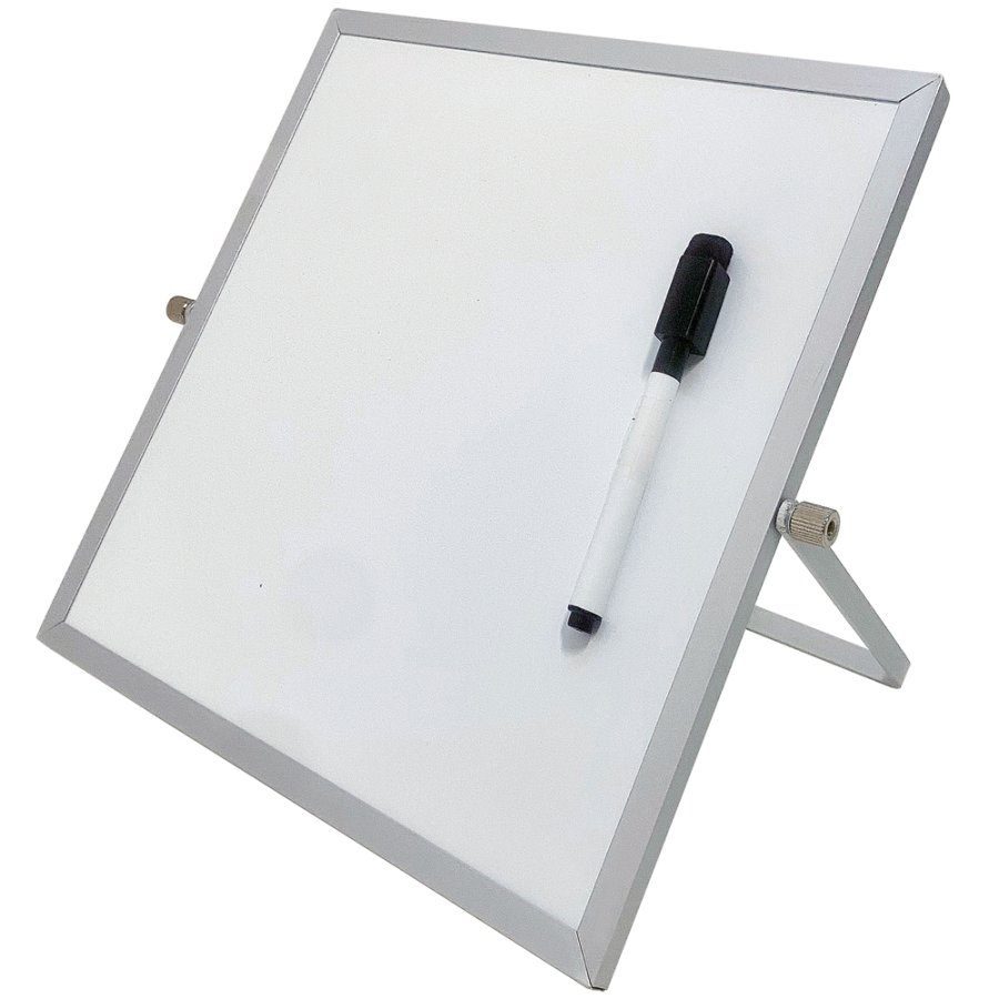 Mini Whiteboard f&ouml;r skrivbord 25 x 25 cm, Vit