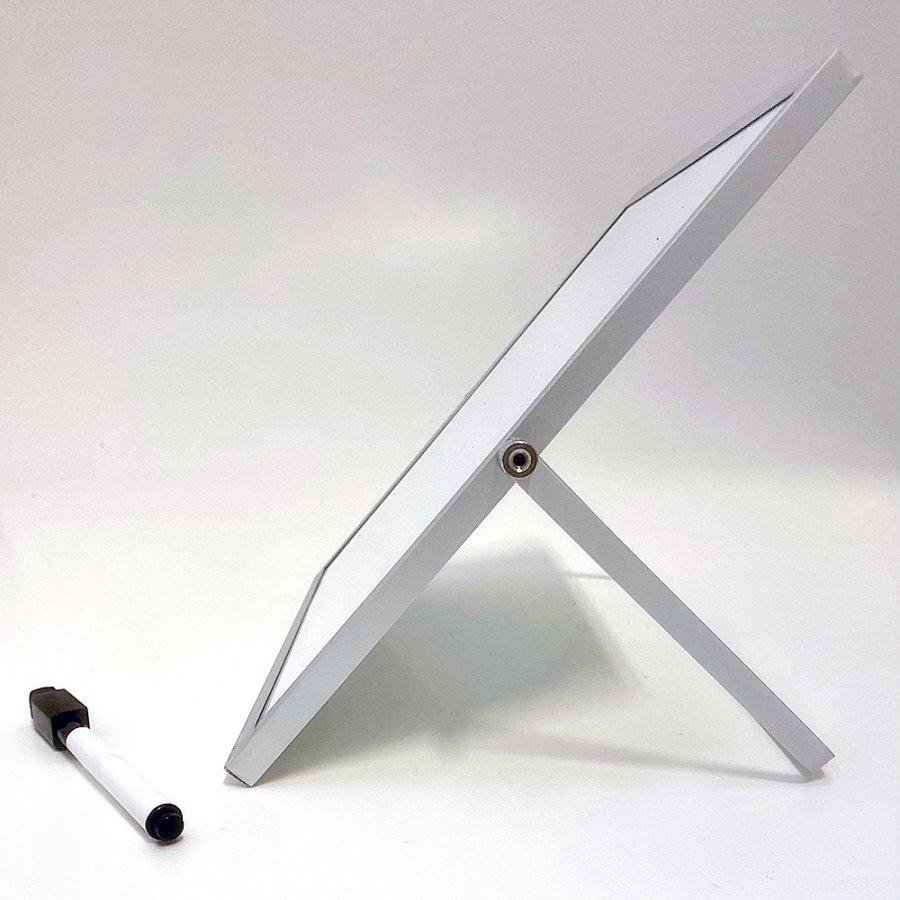 Mini Whiteboard f&ouml;r skrivbord 25 x 25 cm, Vit