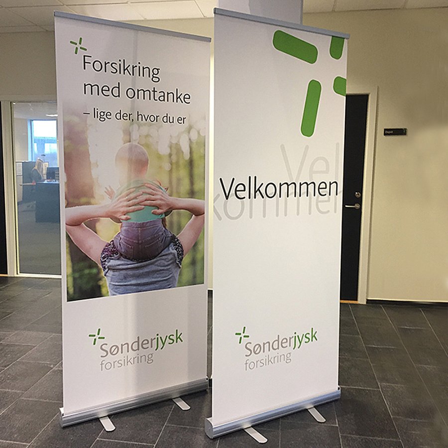 Klassisk Roll-up enkelsidig - 85x200 cm - silver