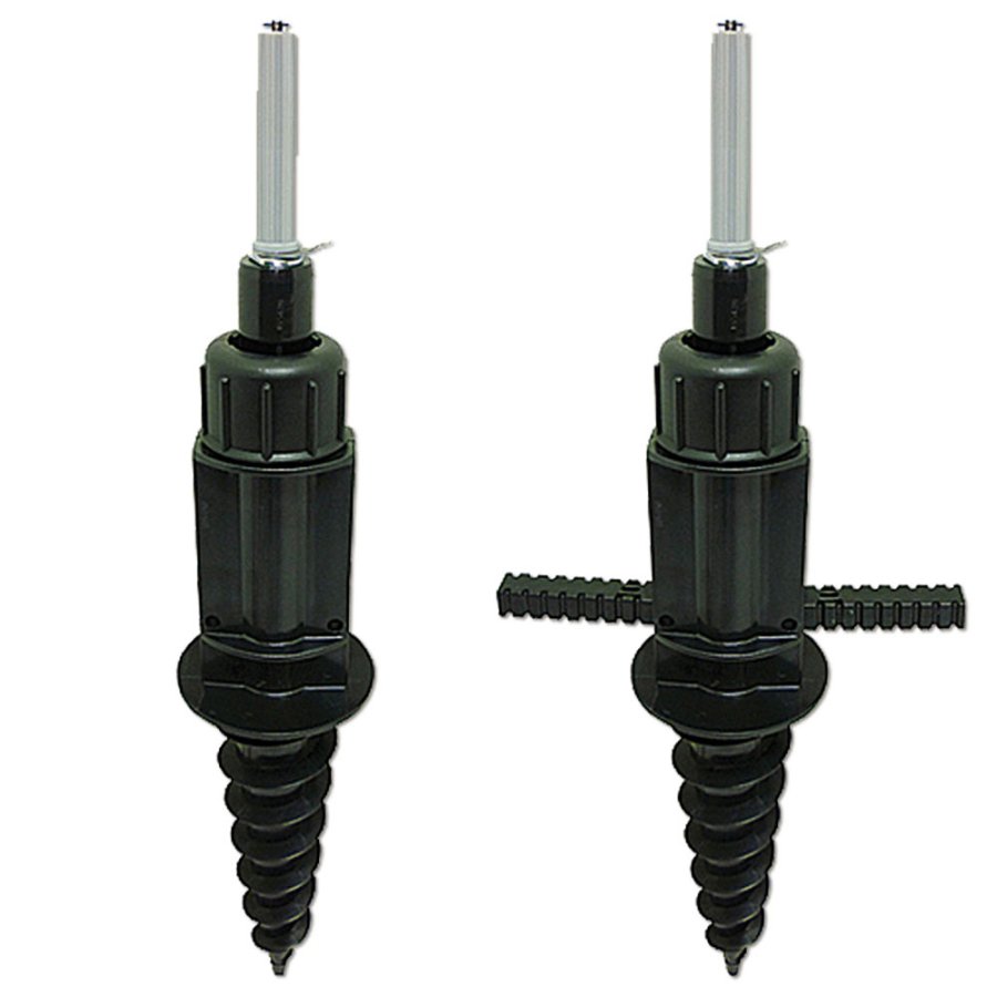 Skruvflaggabas, skruvfot f&ouml;r beachflaggaa