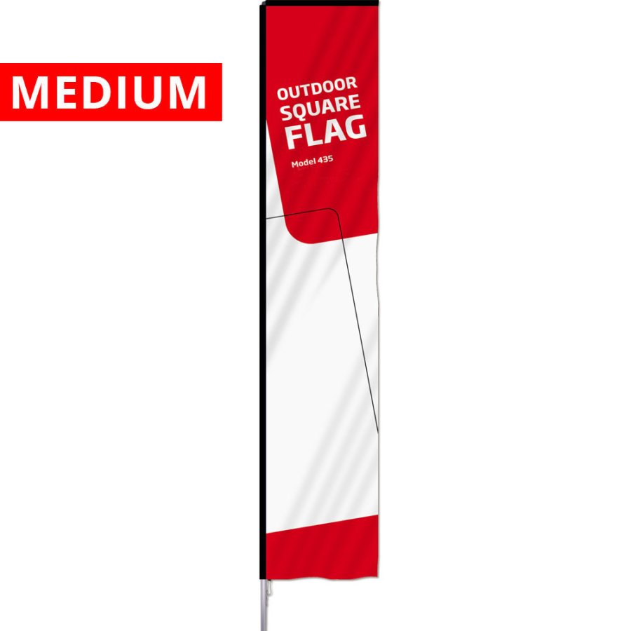 Beachflagga, Outdoor Square Flagga, Medium, stangsystem