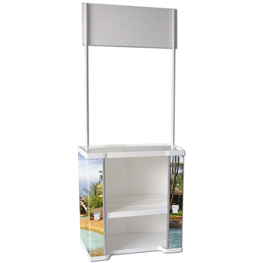 Basic Messe Disk White, med v&auml;ska