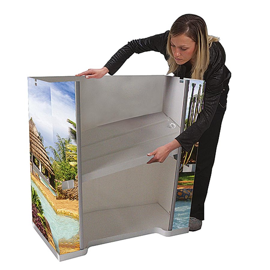 Basic Messe Disk White, med v&auml;ska