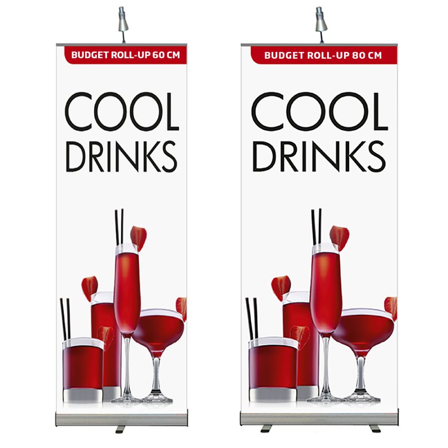 Budget Roll-up enkelsidig - 60x200 cm - silver