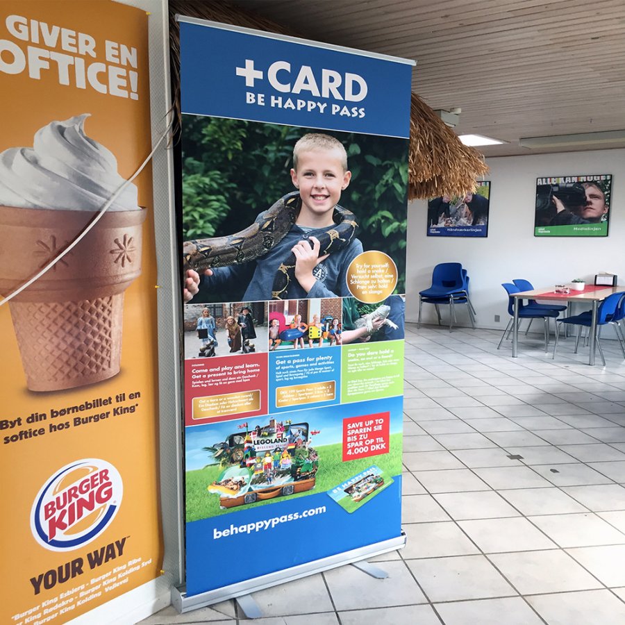 Basic Roll-up enkelsidig - 120x200 cm - silver