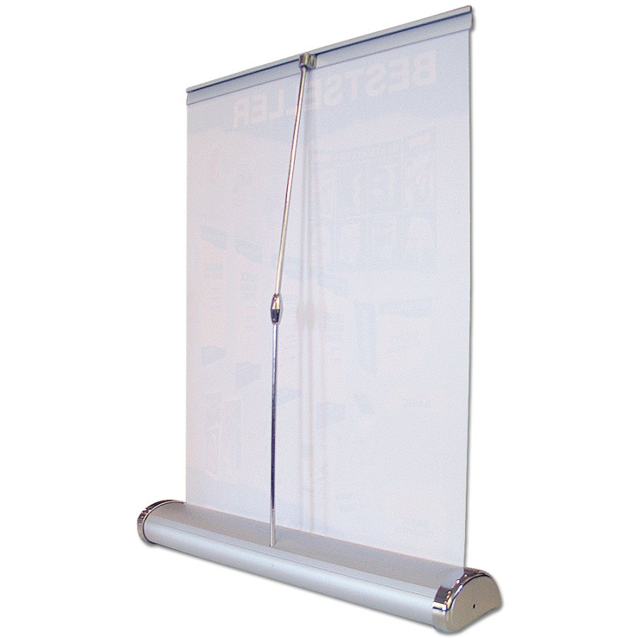 Mini Roll-up, enkelsidig kassett, silver, A4