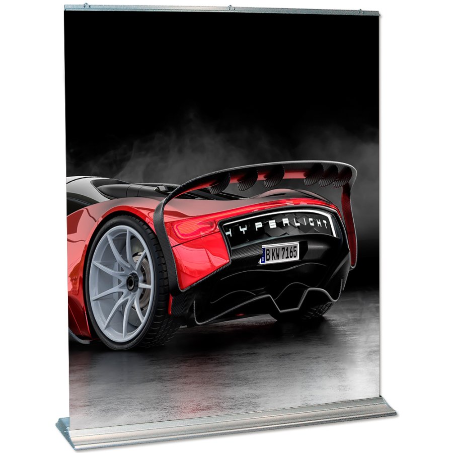 Mega Roll-up enkelsidig - 180x250 cm - silver