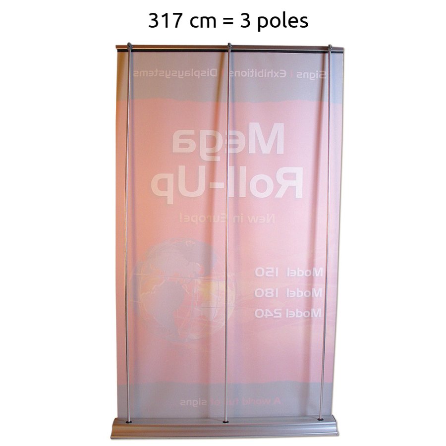 Mega Roll-up enkelsidig - 320x250 cm - silver