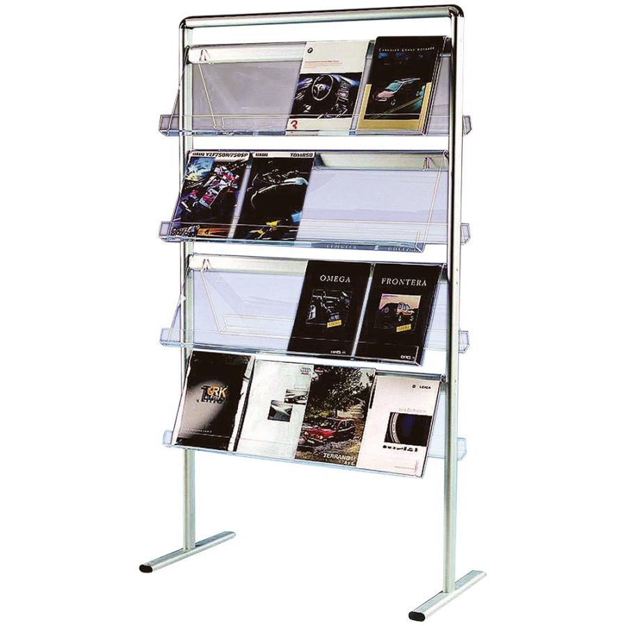 Info Line Mega Broschyrstativ dubbelsidig - 32xA4 - 21x29,7 cm