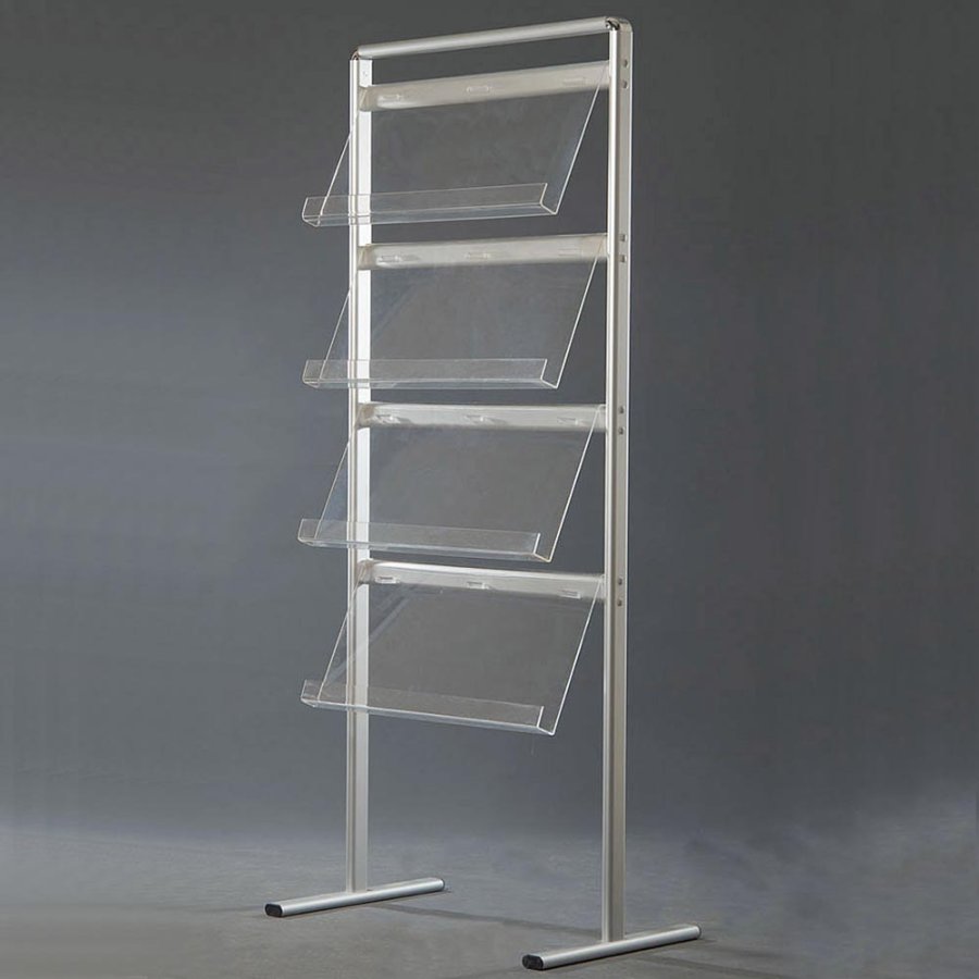 Info Line Mega Broschyrstativ dubbelsidig - 32xA4 - 21x29,7 cm