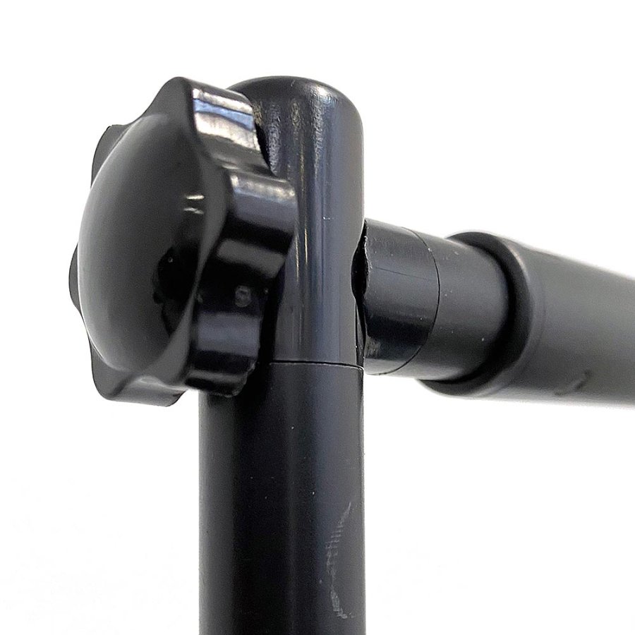 Teleskopisk bannerv&auml;gg f&ouml;r m&auml;ssa med v&auml;ska, max 240 x 240 cm, svart