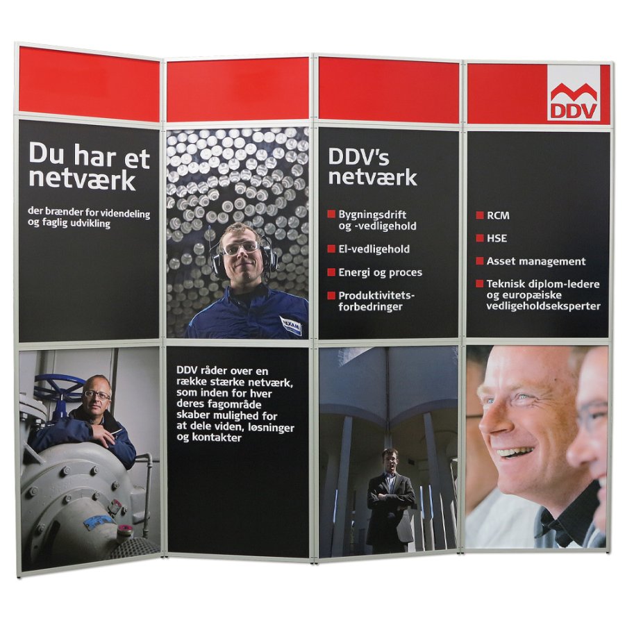 Expo Wall utst&auml;llningsv&auml;gg, 4 sektioner, 292 x 239 cm