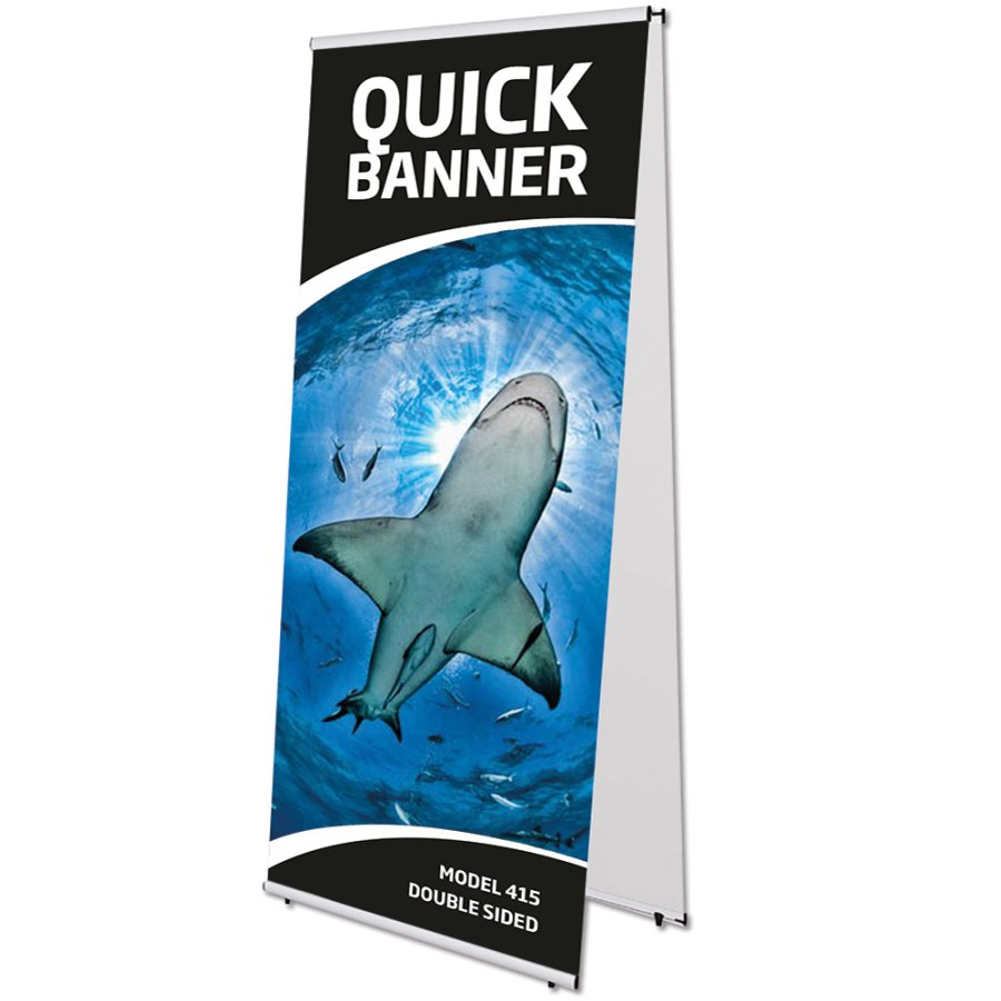 Quick Banner Dubbelsidig utan banderoll och tryck - 100x200cm