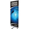 Cross Banner Display Aluminium utan Banner och Tryck, 80x200 cm, Silver #1