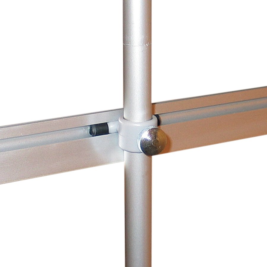 Cross Banner Display Aluminium utan Banner och Tryck, 80x200 cm, Silver