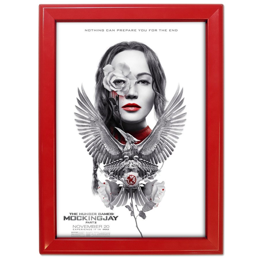 sn&auml;ppramar i aluminium - 32 mm - 50x70 cm - r&ouml;d