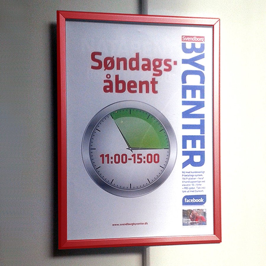 sn&auml;ppramar i aluminium - 32 mm - 50x70 cm - r&ouml;d