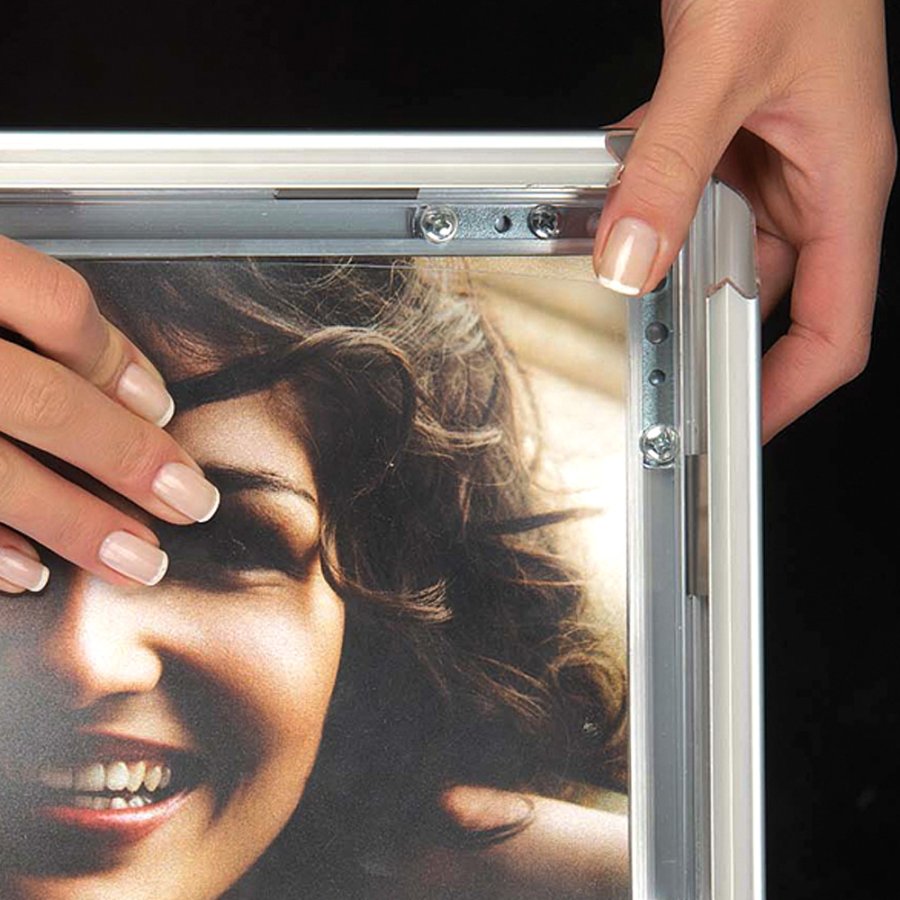 Alu sn&auml;ppramar - 32 mm - 70x100 cm - silver